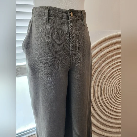 L'Agence Bria High waist wide leg linen pants Sz.26 - Picture 5 of 6